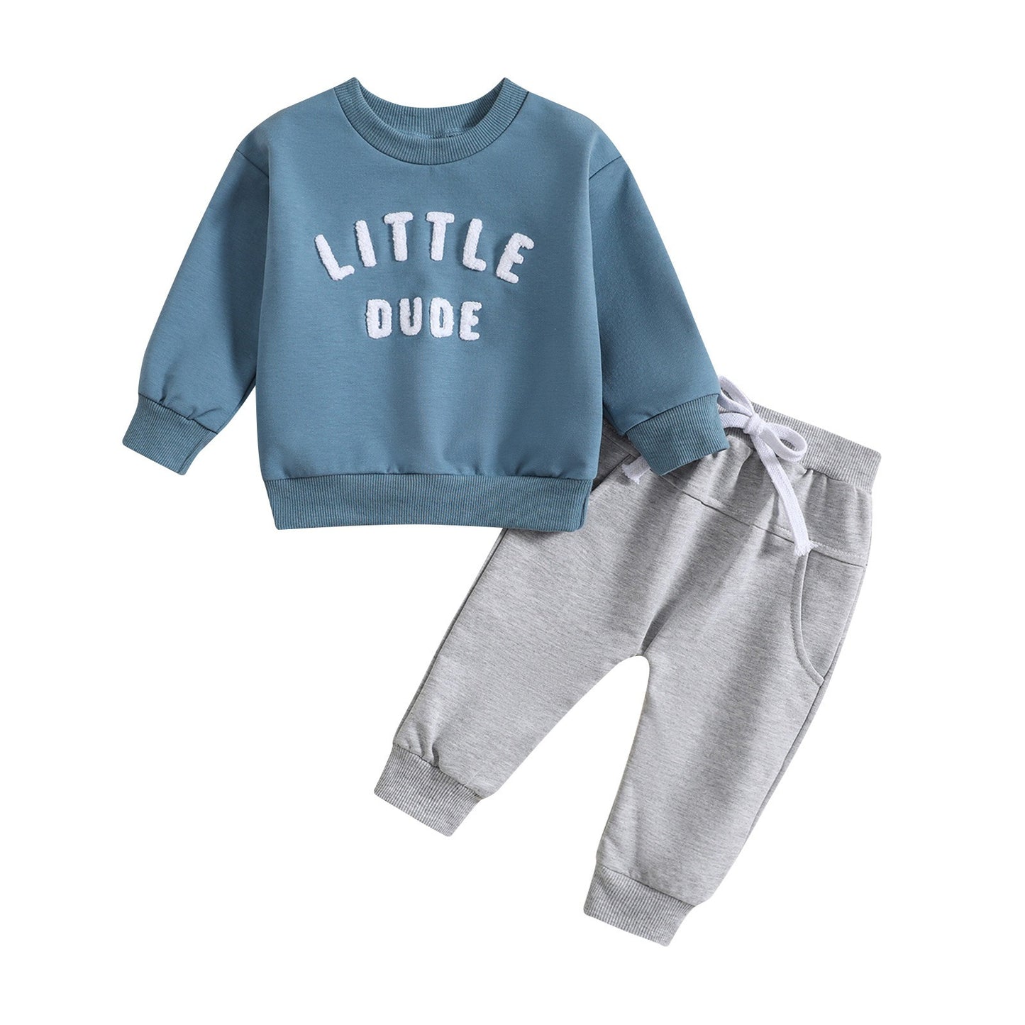 Little dude Cotton Sweatshirt & Pants Set