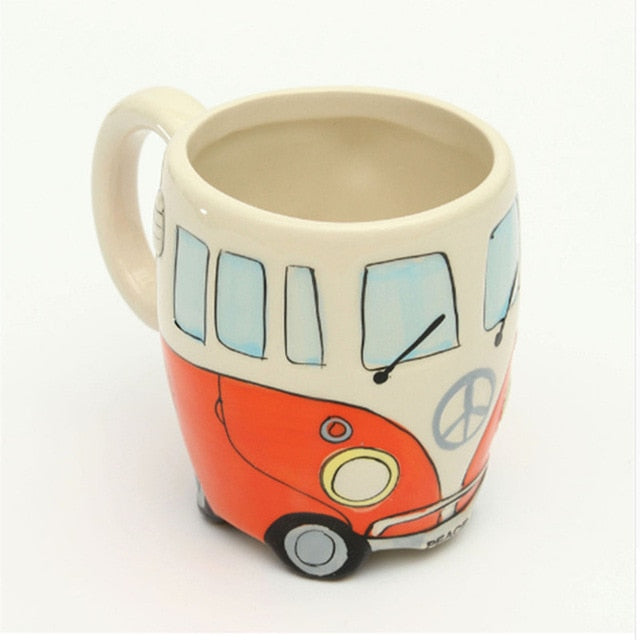 A Unique Hand-Painted 3D Double-Decker Bus Mug