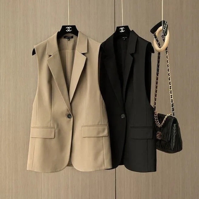 Classic Sleeveless Blazer Vest