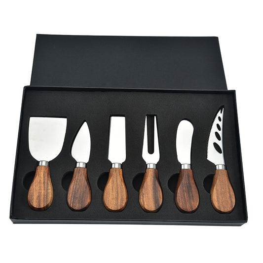 Stainless Steel Acacia Wooden Handle Cheese Knife_Gift Set