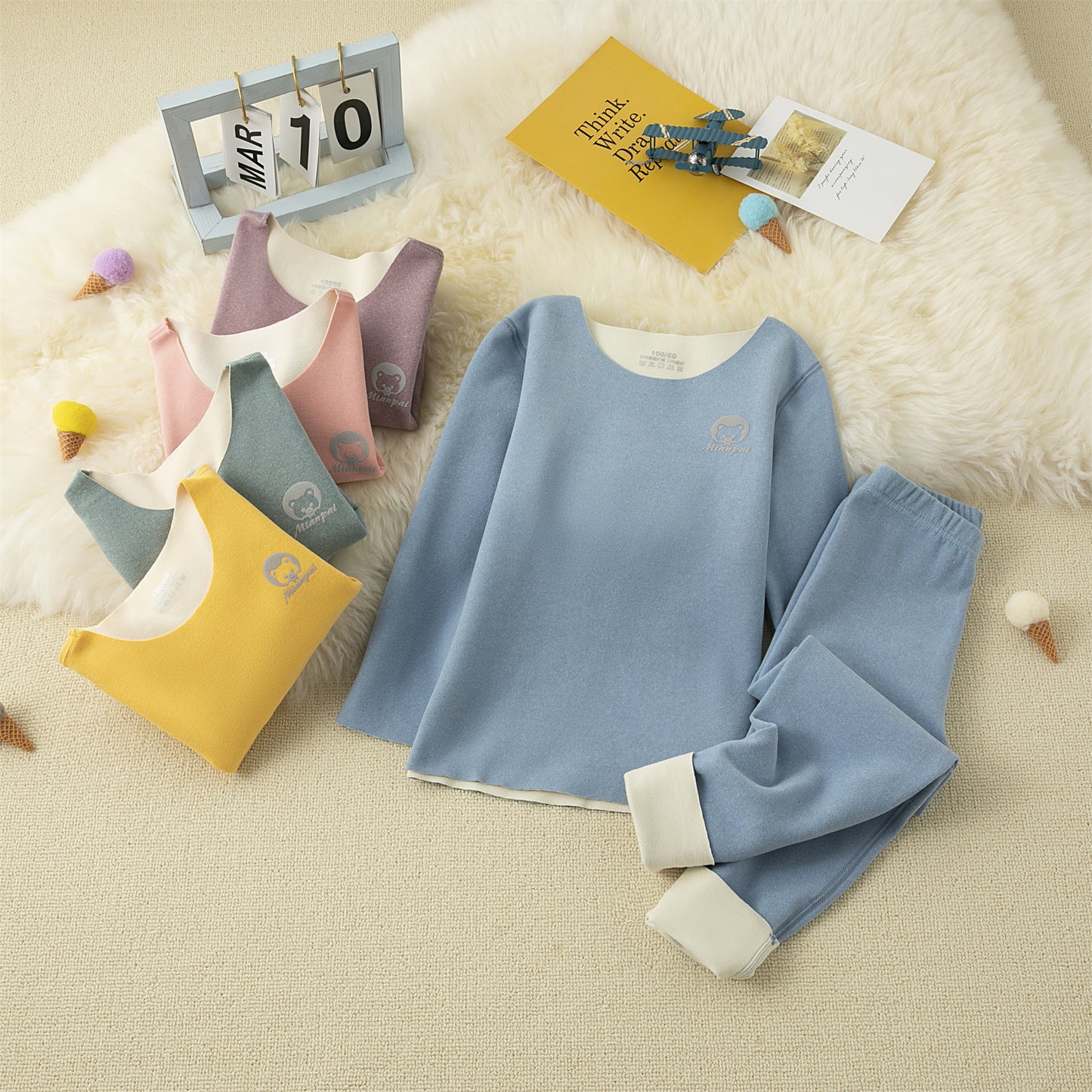 Seamless Children Thermal Underwear Set