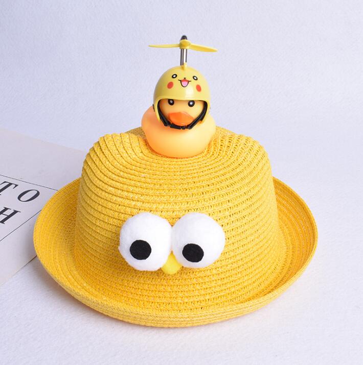 Little Yellow Duck Spin Straw Hat