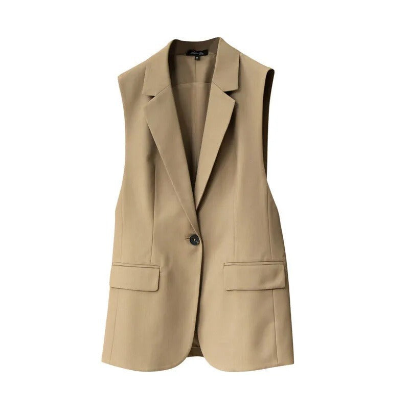 Classic Sleeveless Blazer Vest