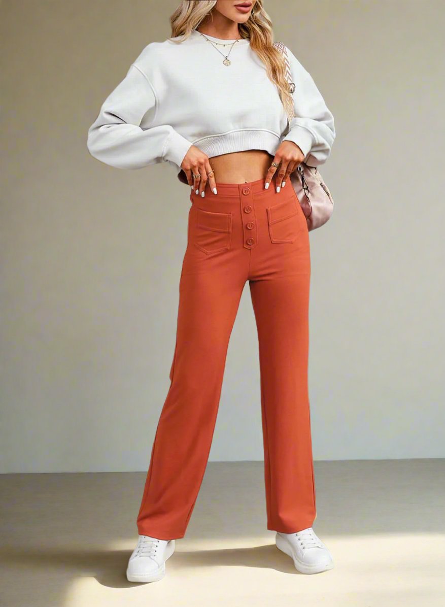 Casual Straight Leg Pants