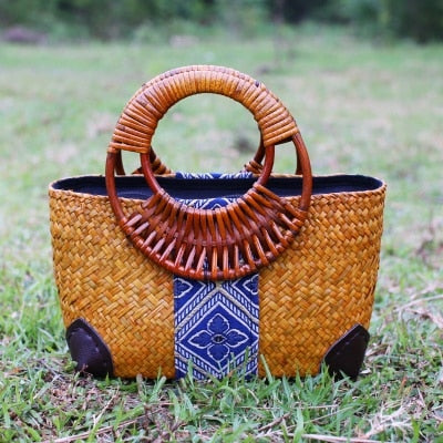 Stylish and Functional Bamboo Handbag