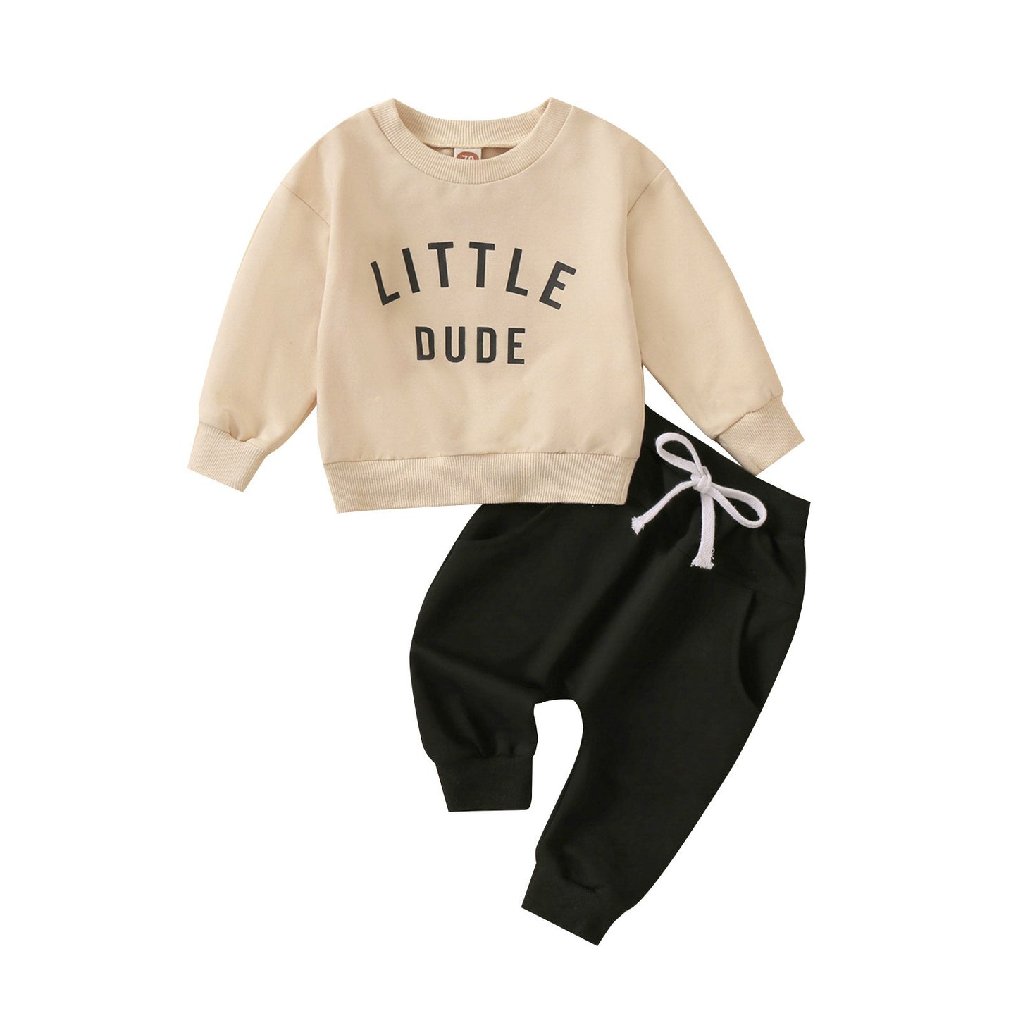 Little dude Cotton Sweatshirt & Pants Set