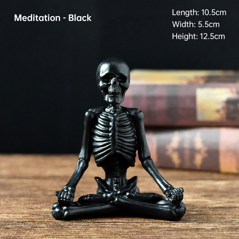 Yoga Skull Sculpture