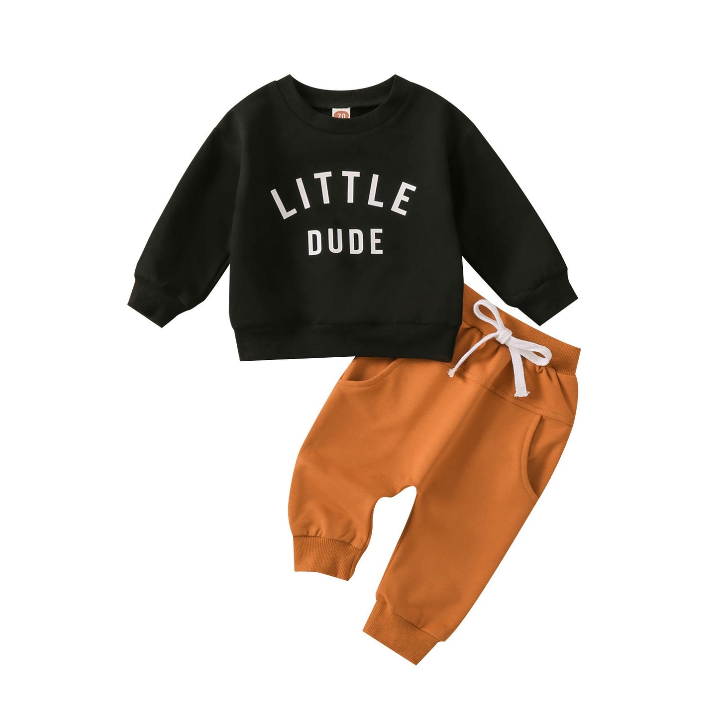 Little dude Cotton Sweatshirt & Pants Set