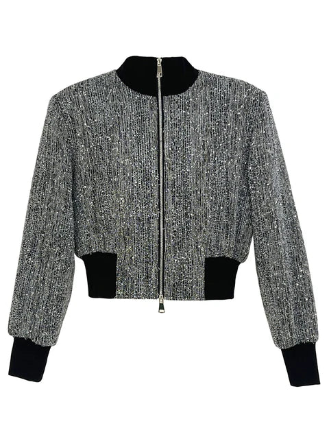 Sequin Bomber Jacket