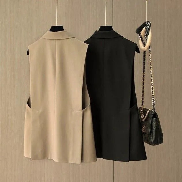 Classic Sleeveless Blazer Vest