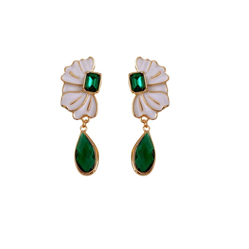 Emerald Water Drop Earrings