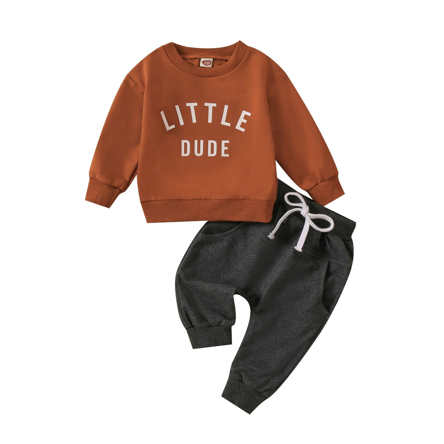 Little dude Cotton Sweatshirt & Pants Set