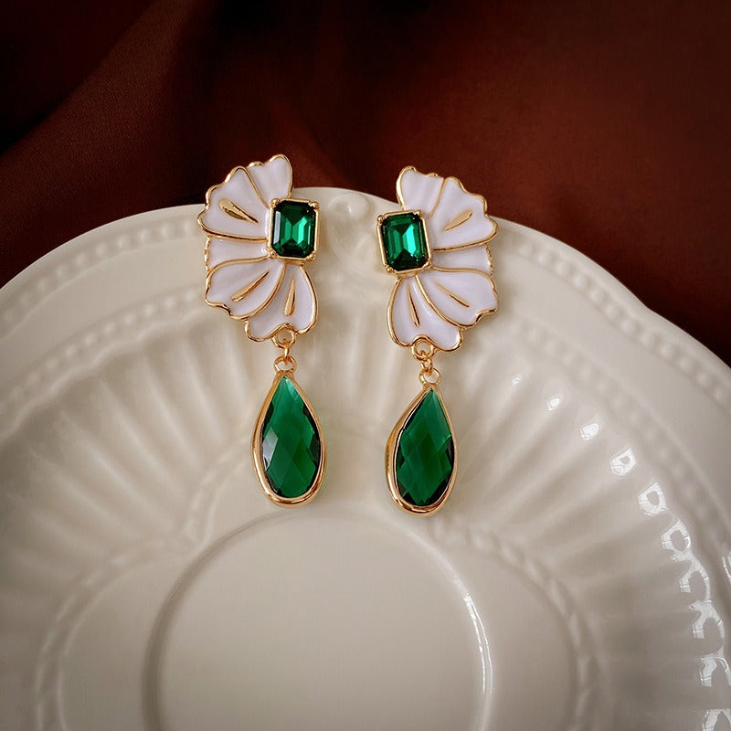 Emerald Water Drop Earrings