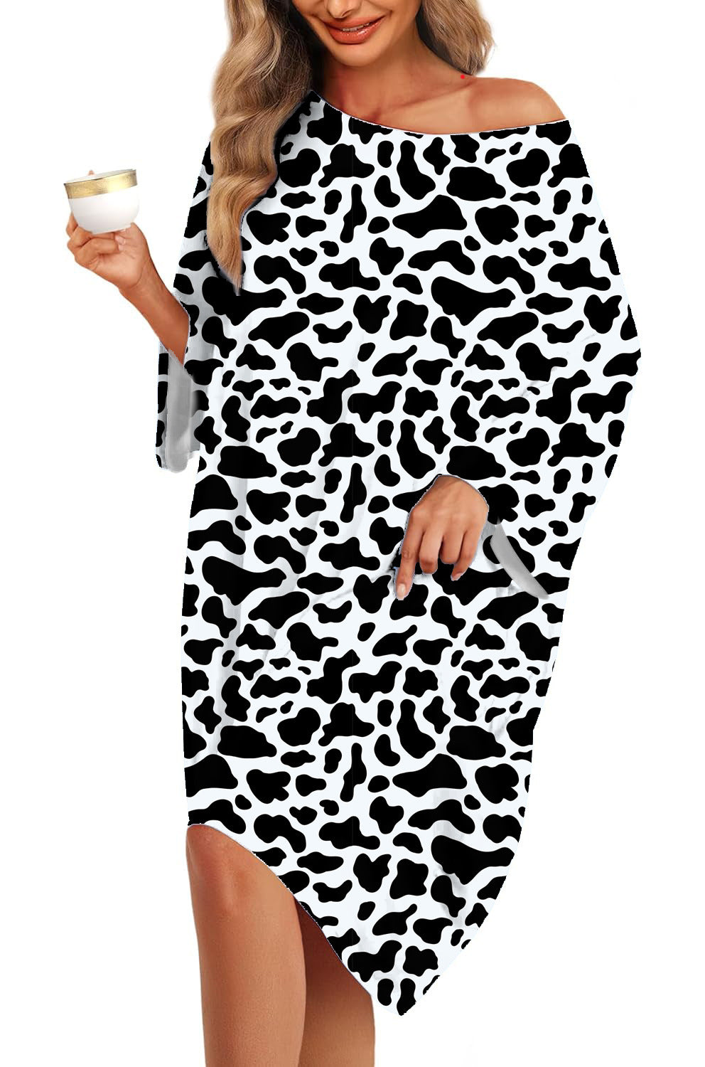 Printed T-Shirt Pajamas Dress