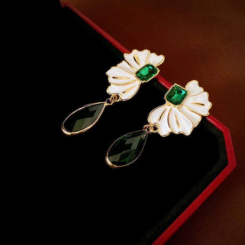 Emerald Water Drop Earrings