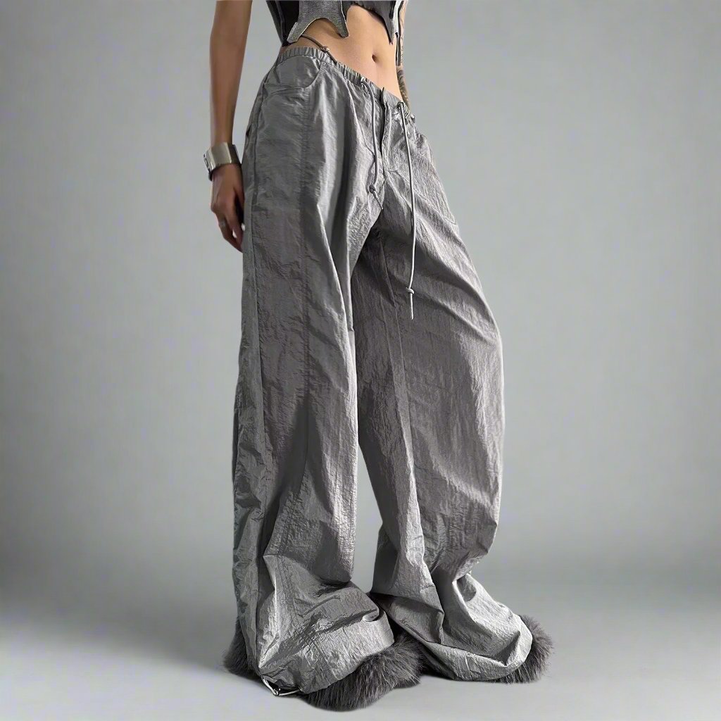 Pleated Design Streetwear Pants