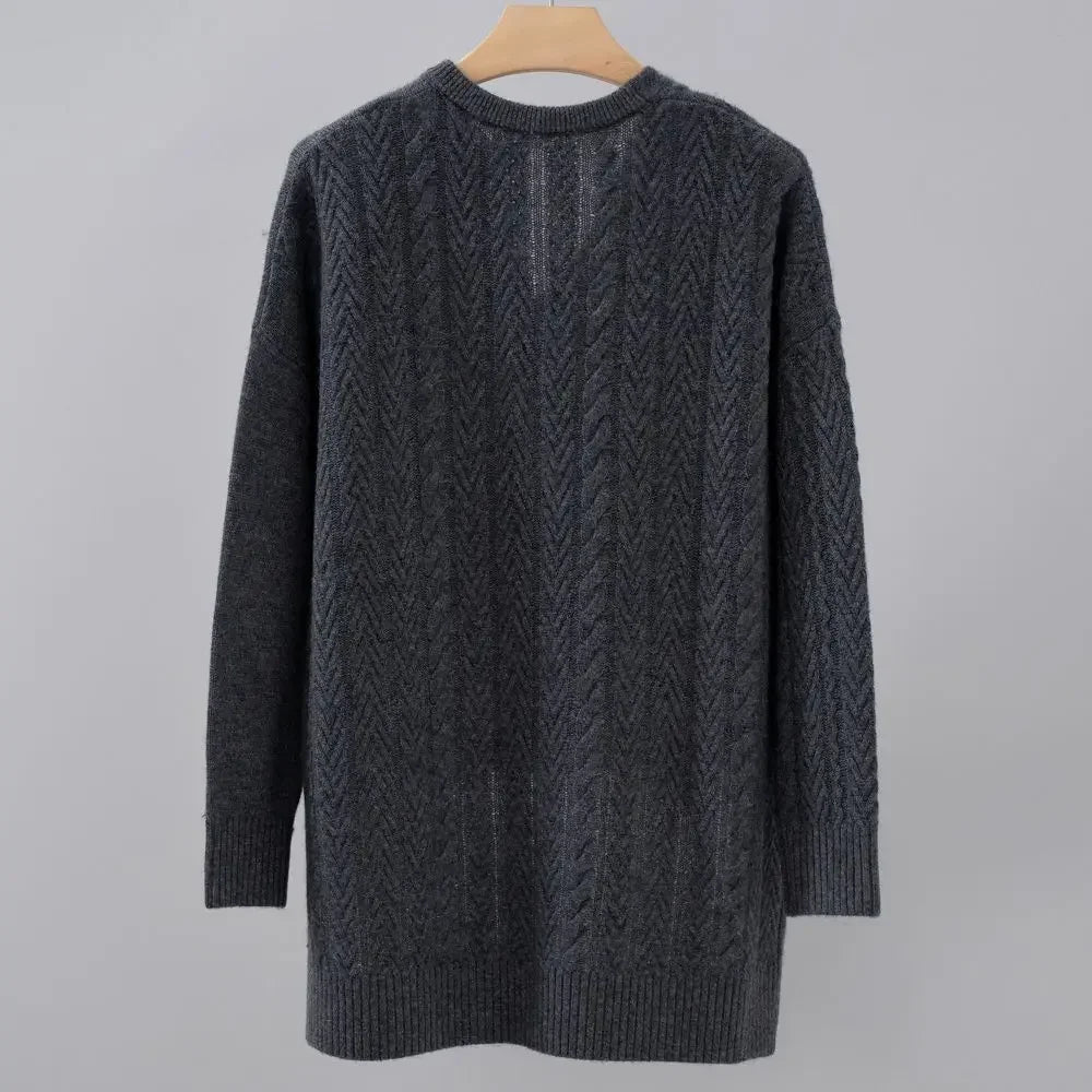 Cashmere Asymmetrical Knit Sweater