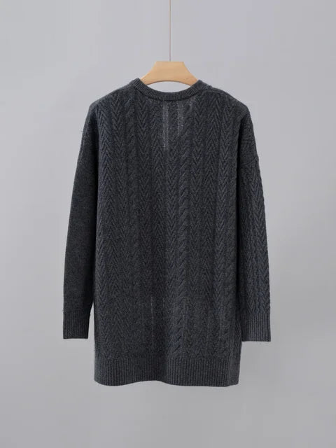 Cashmere Asymmetrical Knit Sweater