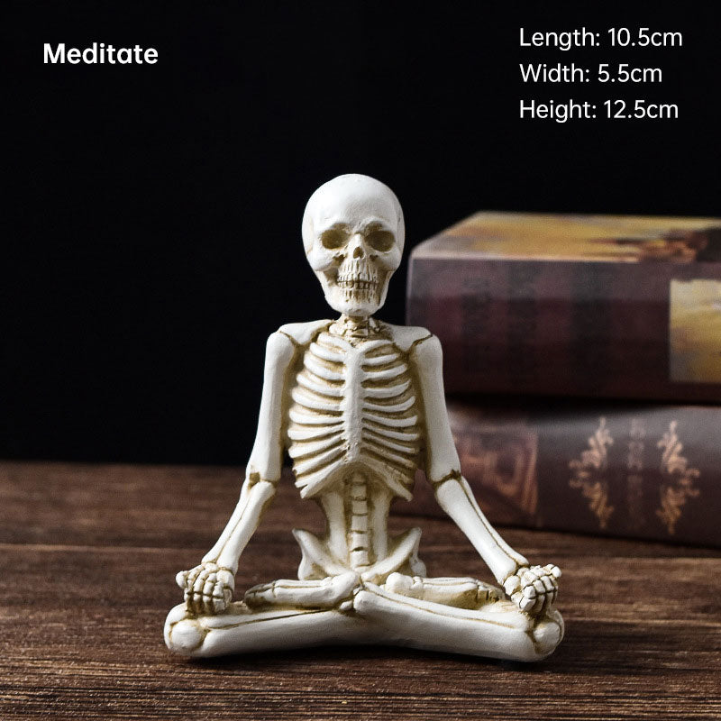 Yoga Skull Sculpture