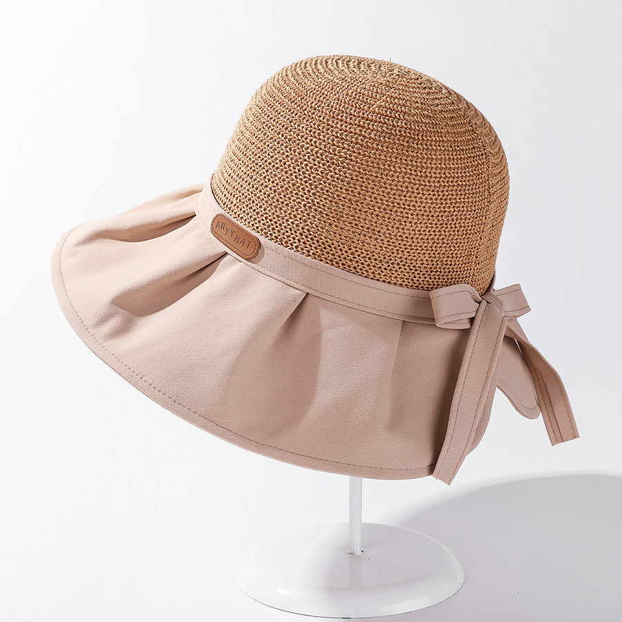 Bow Pleated Sun Hat