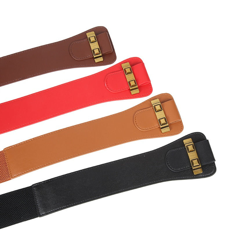 Wide Elastic Waist Belt