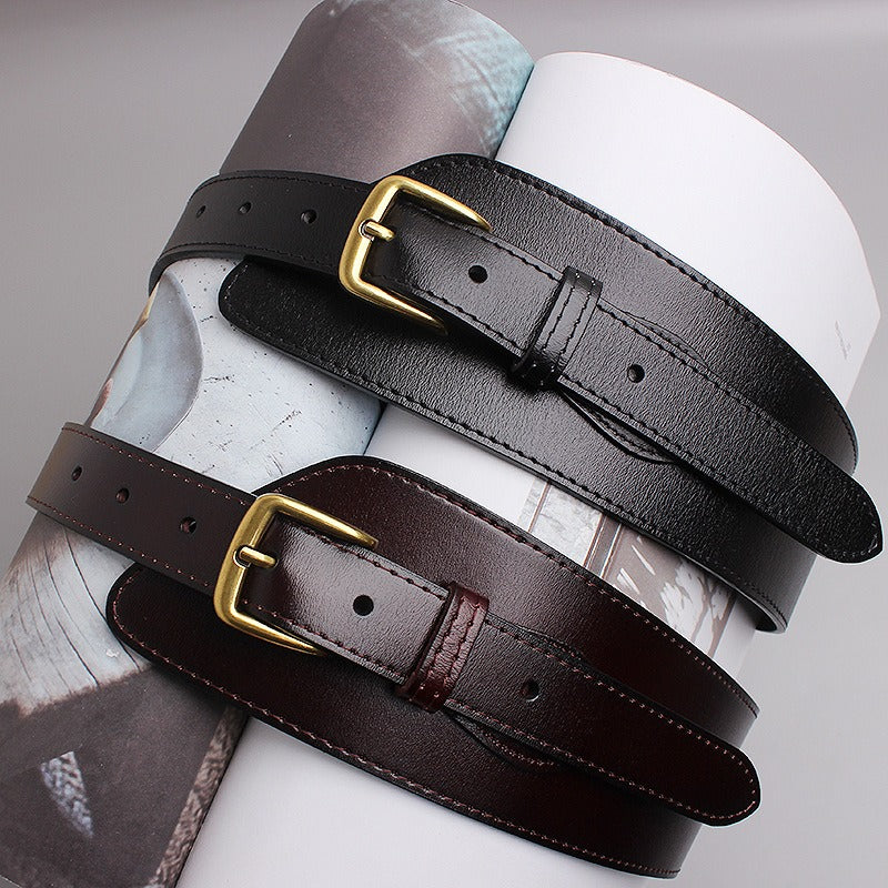 Irregular Cowhide Belt