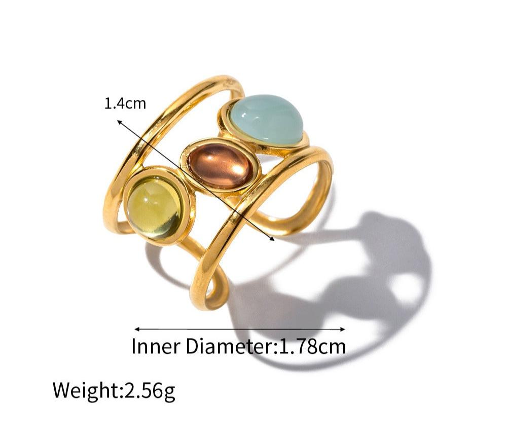 Retro stainless steel adjustable ring