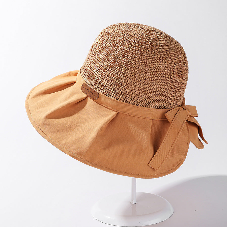 Bow Pleated Sun Hat