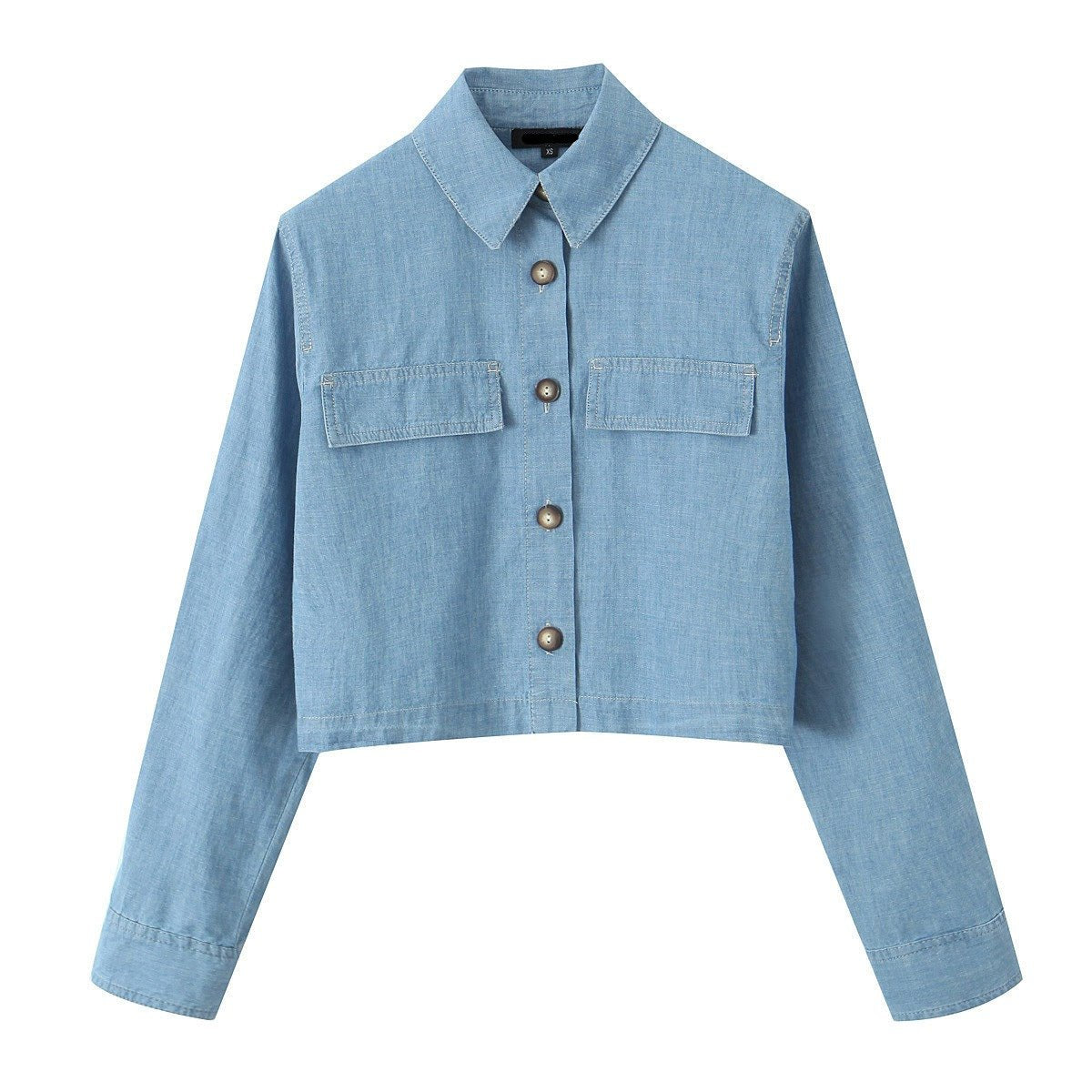 Light Blue Cropped Jacket