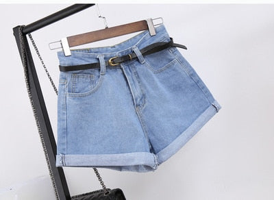 High Waist Denim Casual Shorts