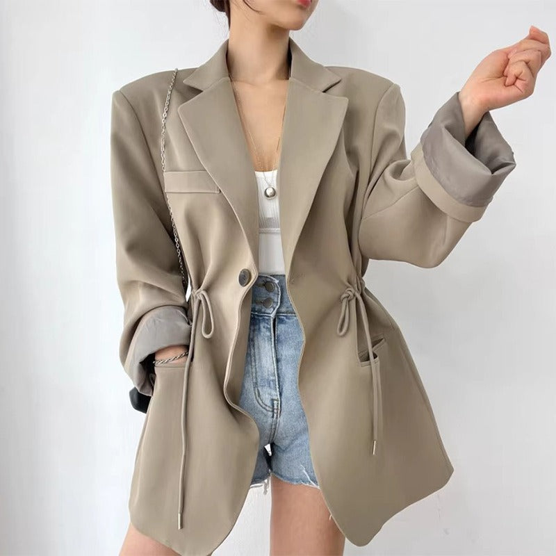 Retro Style Semi-Formal Oversize Blazer