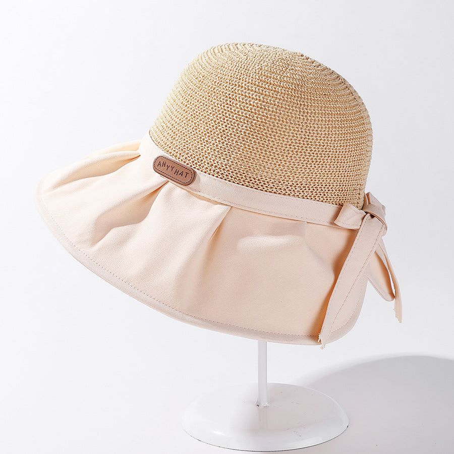 Bow Pleated Sun Hat