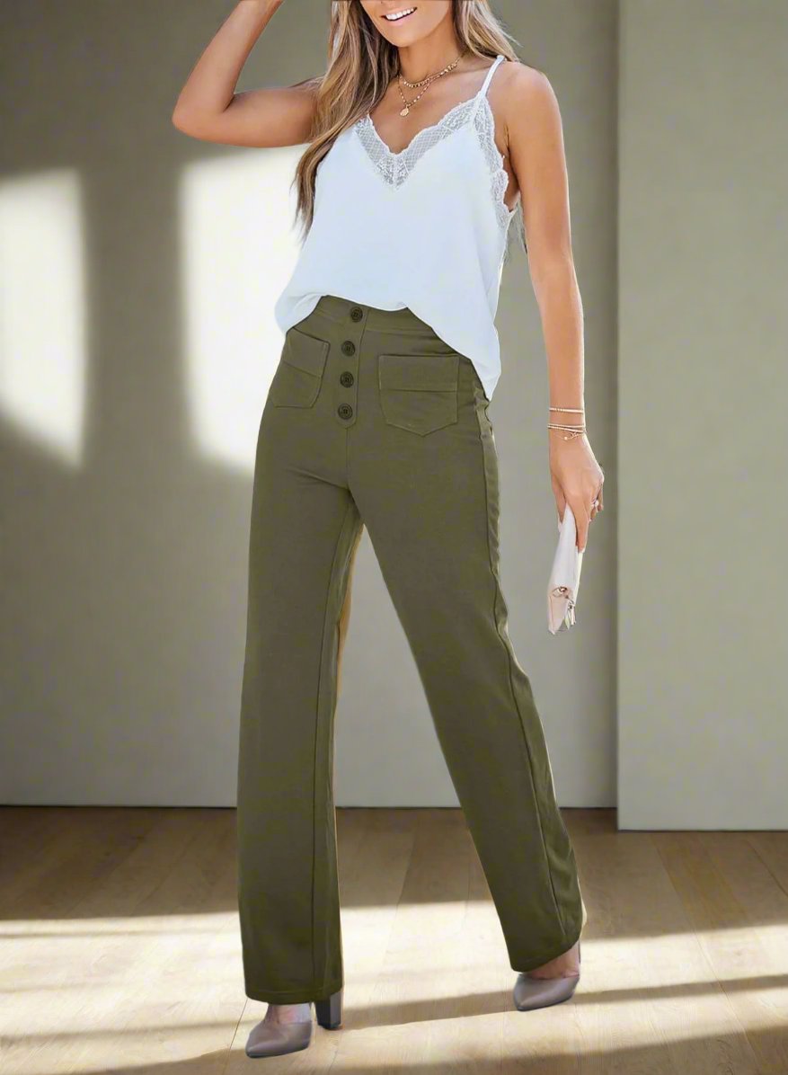 Casual Straight Leg Pants