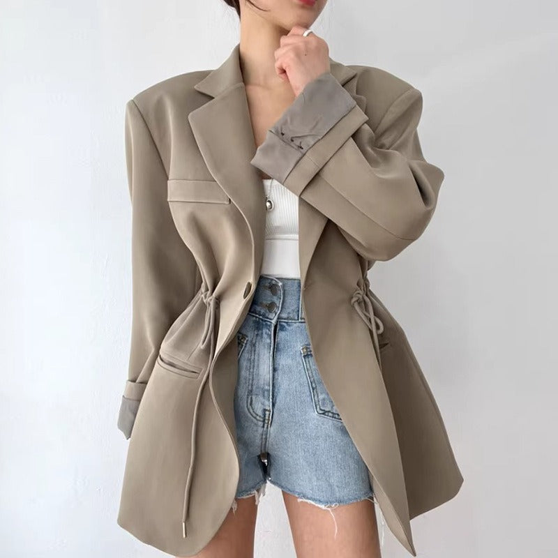 Retro Style Semi-Formal Oversize Blazer