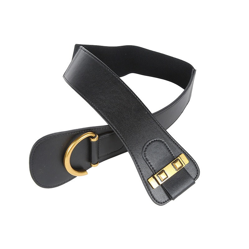 Wide Elastic Waist Belt