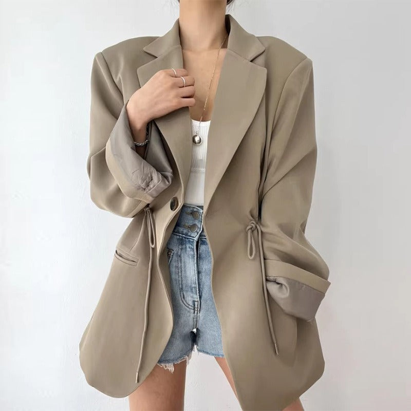 Retro Style Semi-Formal Oversize Blazer