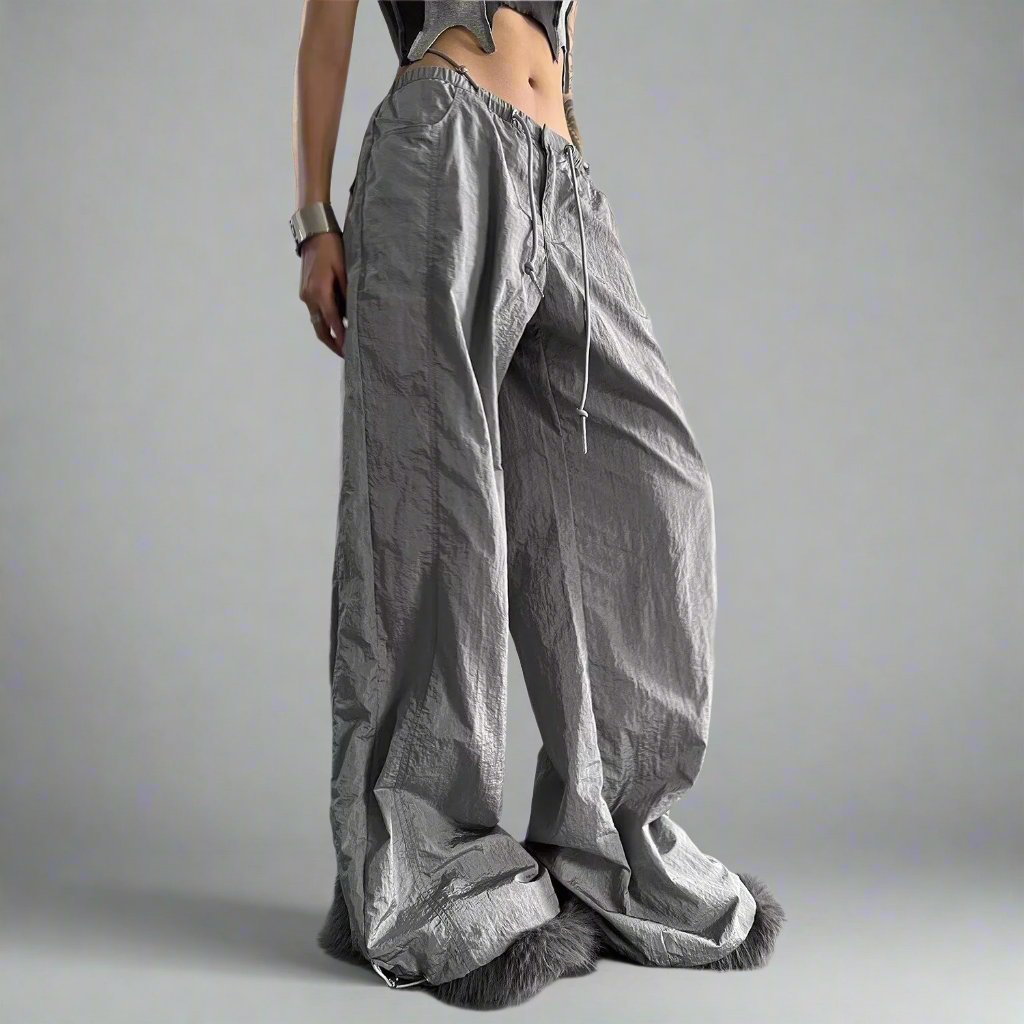 Pleated Design Streetwear Pants