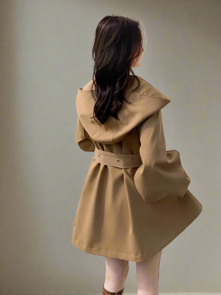 Hooded Cape Trench Coat