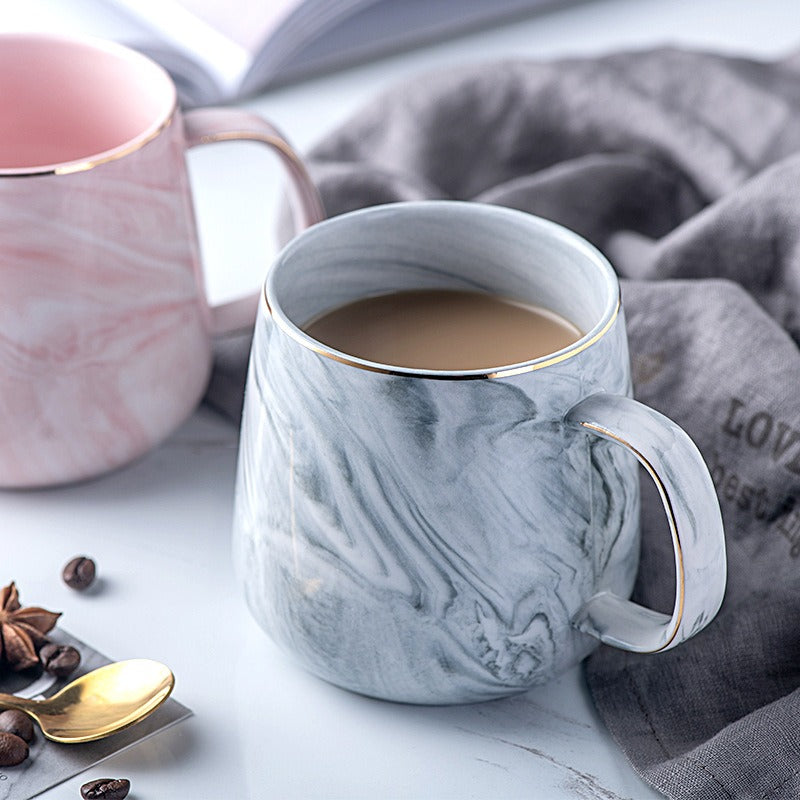 Ceramic Gold Rimmed Coffee Cup