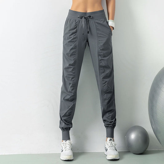 Sporty Drawstring Running Joggers