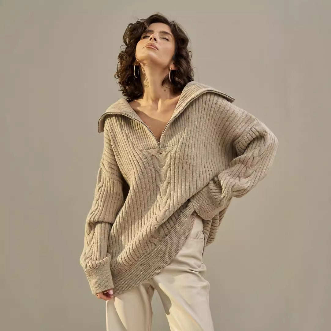 Oversize Ribbed Knit Sweater