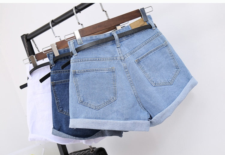 High Waist Denim Casual Shorts