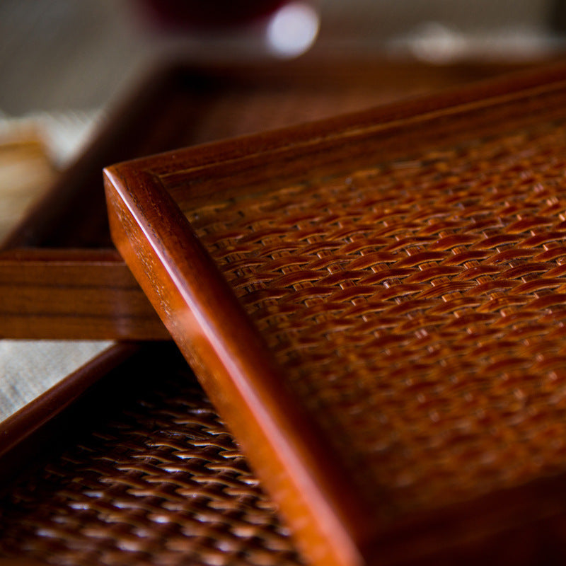 Ash Willow Rattan Wooden Tray