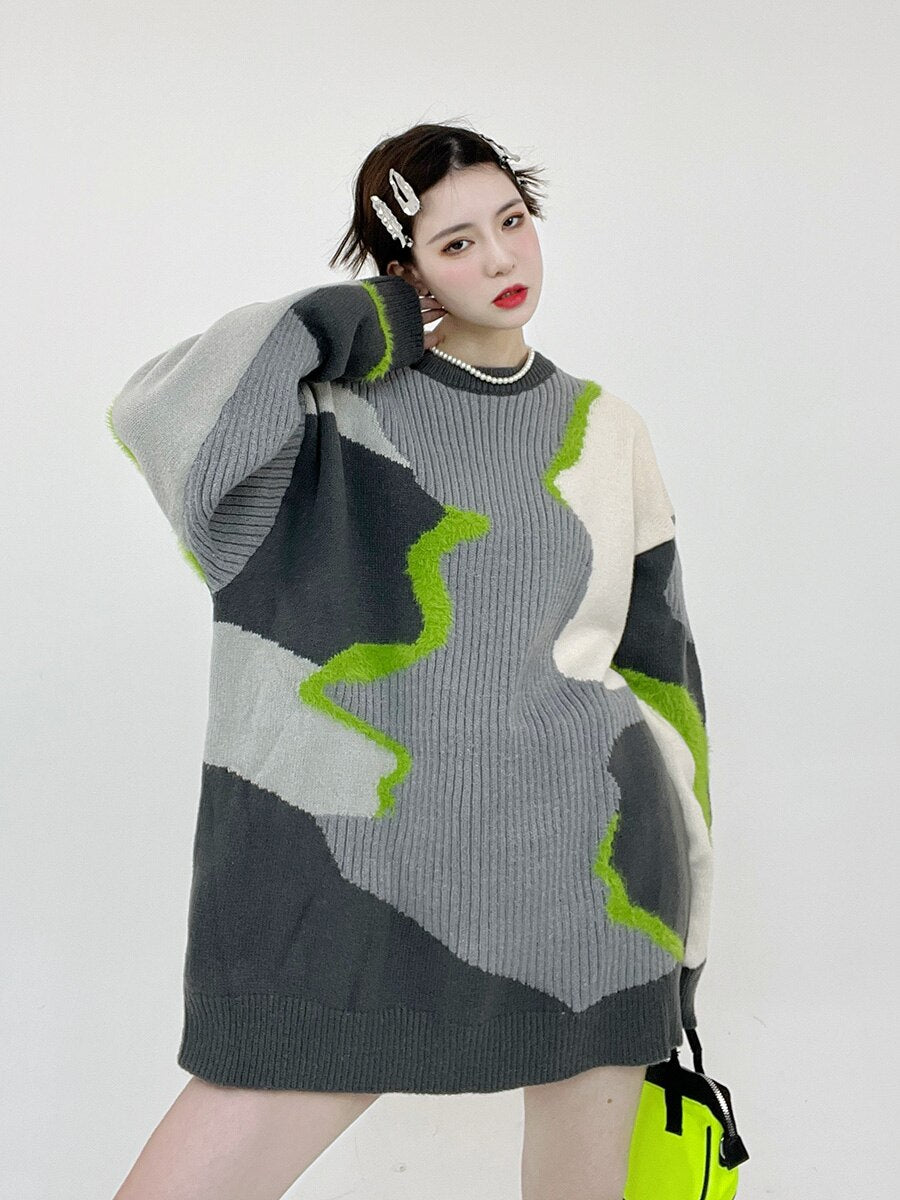 Patchwork Knitted Sweater