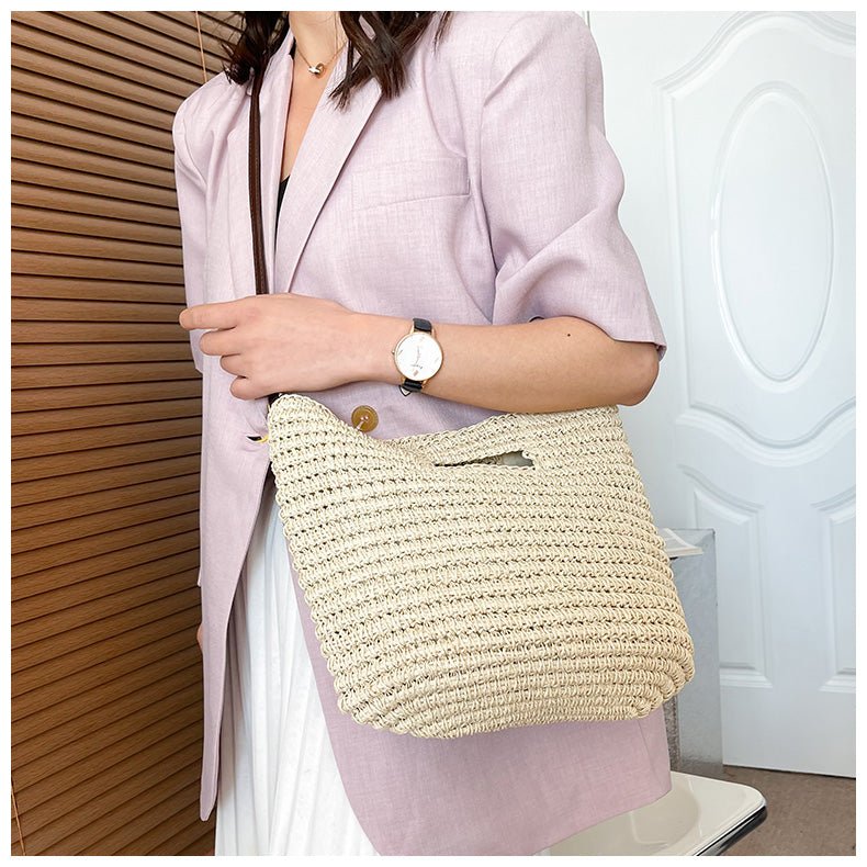 Stylish One-Shoulder Woven Bag