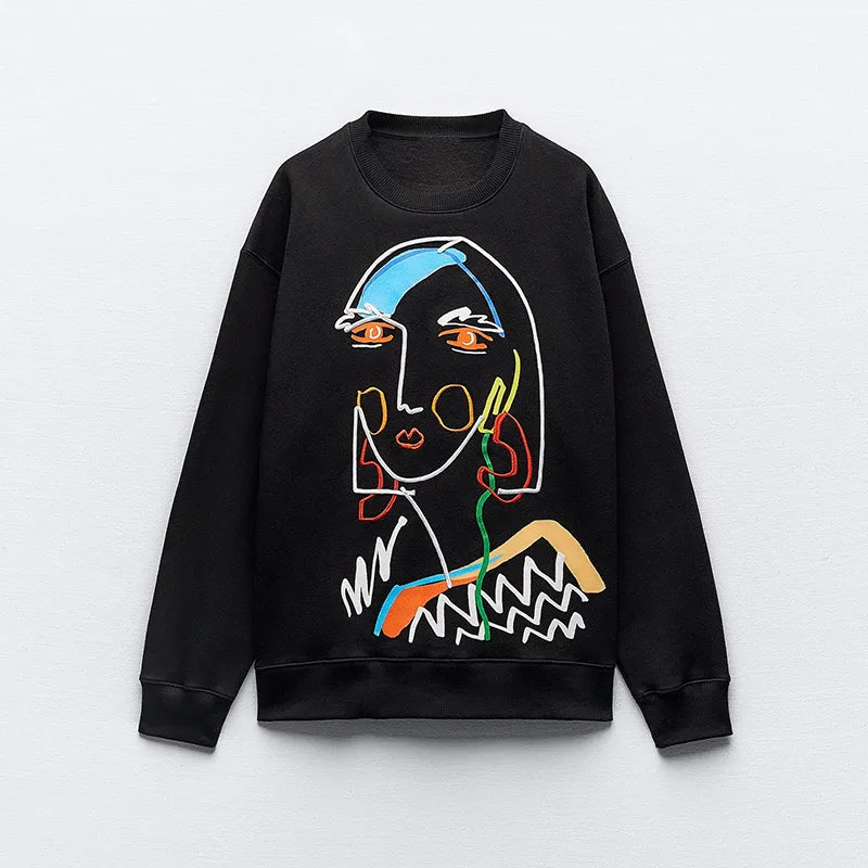 Oversize Graphic Design Sweatshirt