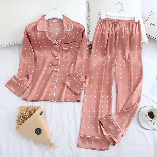 Ice Silk Pajamas Set