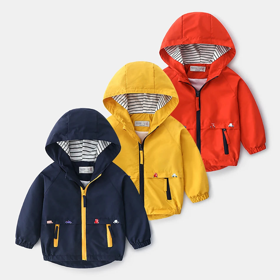 Hooded windbreaker design Jacket for kids