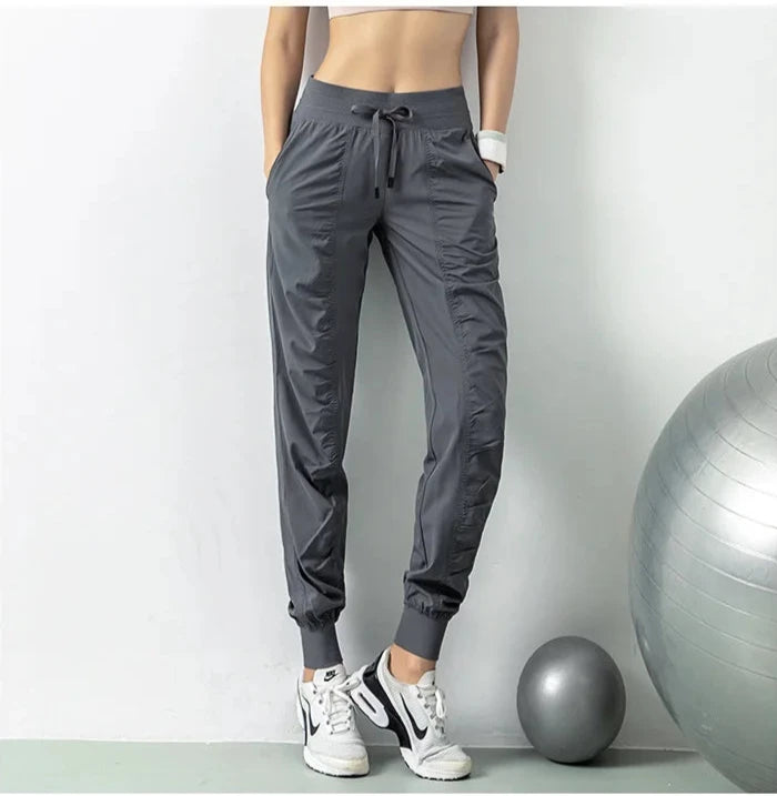 Sporty Drawstring Running Joggers