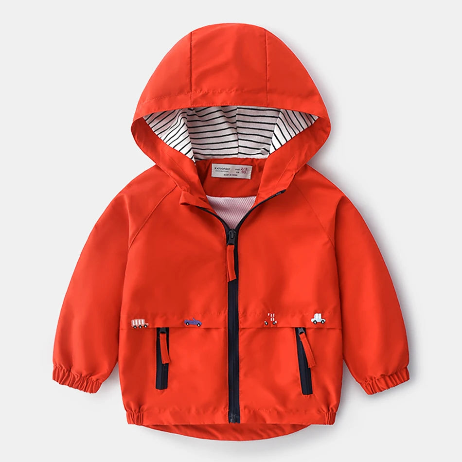 Hooded windbreaker design Jacket for kids